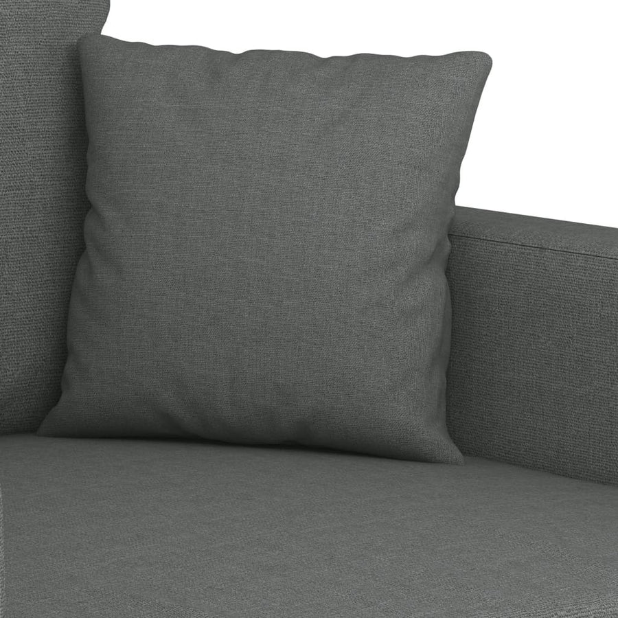 2-Delige Loungeset Stof Donkergrijs met kussens