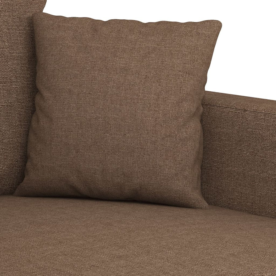 2-Delige Loungeset Stof Bruin met kussens