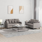 Loungeset 2-delig stof taupe