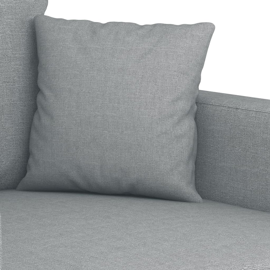 3-delige Loungeset met kussens stof lichtgrijs