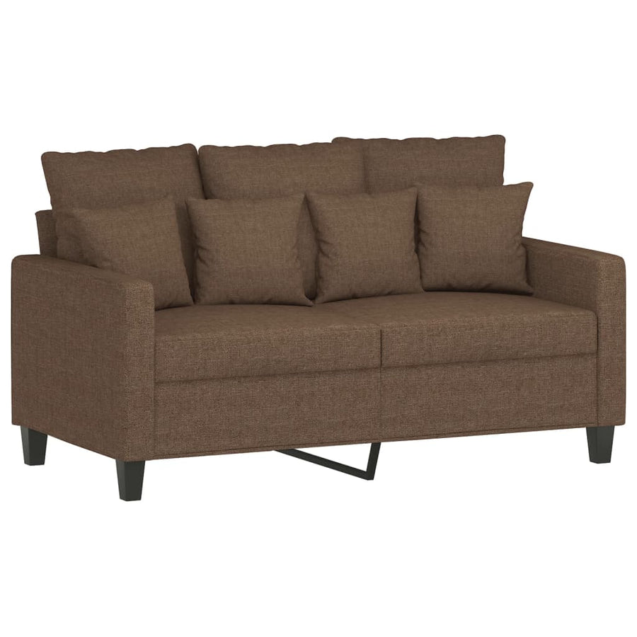 4-Delige Loungeset Met Kussens Stof Bruin