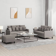 Loungeset 3-delig taupe stof