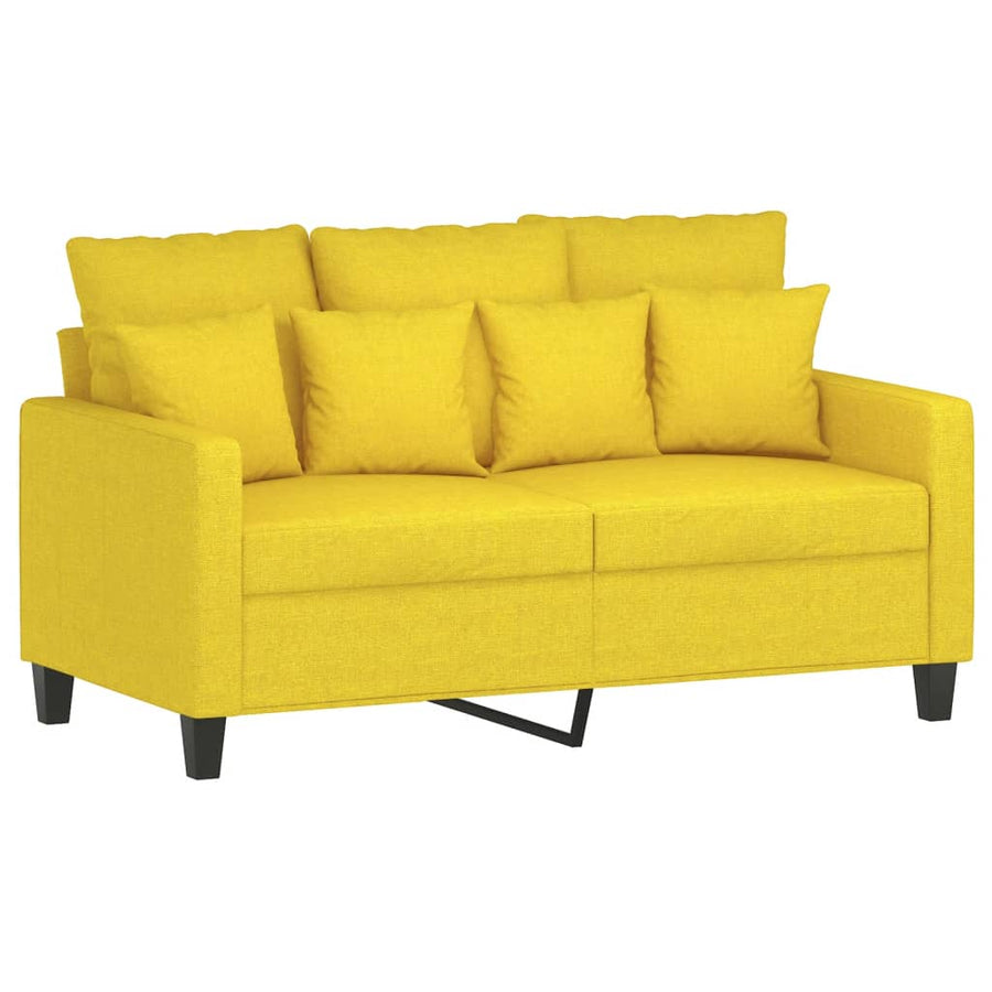 2-Delige Loungeset Stof Lichtgeel
