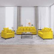 Loungeset 3-delig fluweel geel