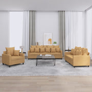 Loungeset 3-delig fluweel bruin
