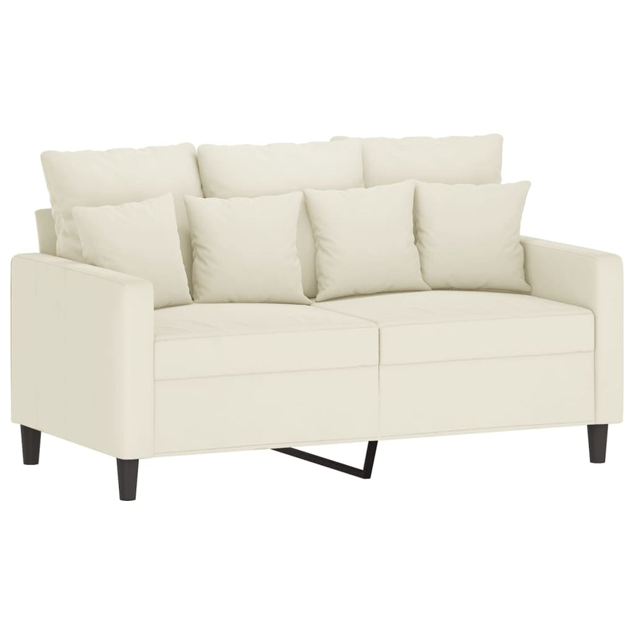 3-Delige Loungeset Fluweel Kleurig Crème met kussens