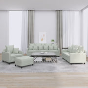 Loungeset 4-delig fluweel lichtgrijs