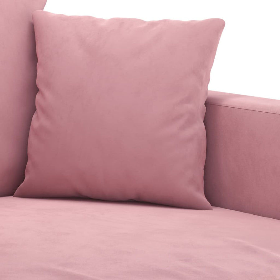 4-Delige Loungeset Met Kussens Fluweel Roze
