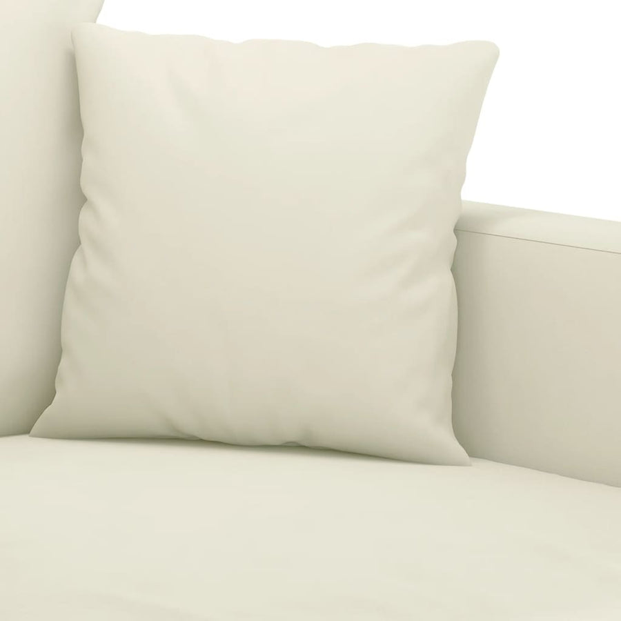 4-delige Loungeset met kussens fluweel crèmekleurig