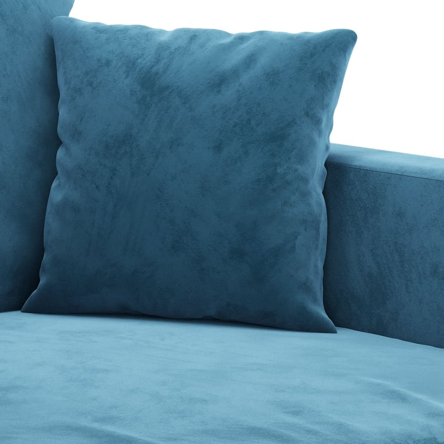 2-Delige Loungeset Fluweel Blauw met kussens