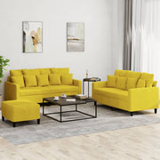 Loungeset 3-delig fluweel geel