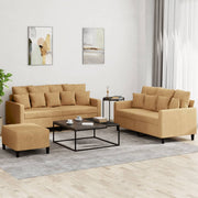 Loungeset 3-delig fluweel bruin