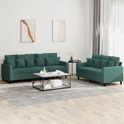 Loungeset 2-delig fluweel donkergroen