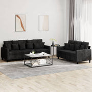 Loungeset 2-delig fluweel zwart