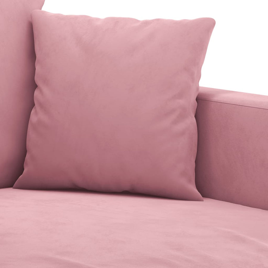 3-Delige Loungeset Met Kussens Fluweel Roze