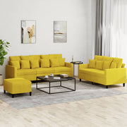 Loungeset 3-delig fluweel geel