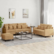 Loungeset 3-delig fluweel bruin