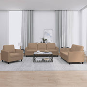 Loungeset 3-delig kunstleer cappuccino