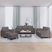 Loungeset 4-delig kunstleer bruin