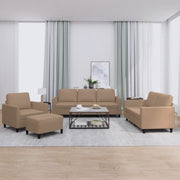 Loungeset 4-delig kunstleer cappuccino
