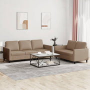 Loungeset 2-delig kunstleer cappuccino