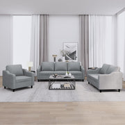 Loungeset 3-delig stof lichtgrijs