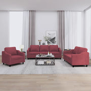 Loungeset 3-delig wijnrood