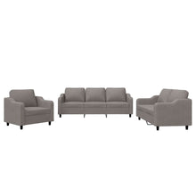 3-Delige Loungeset Stof Taupe met kussens