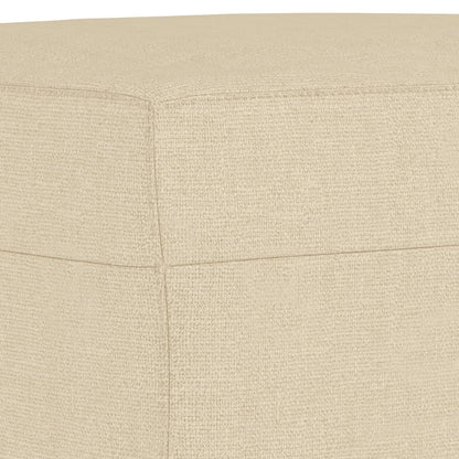 4-delige Loungeset met kussens stof crèmekleurig