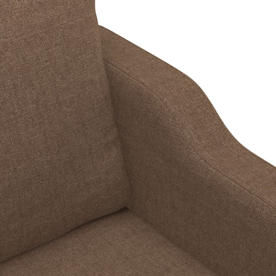 4-delige Loungeset met kussens stof bruin