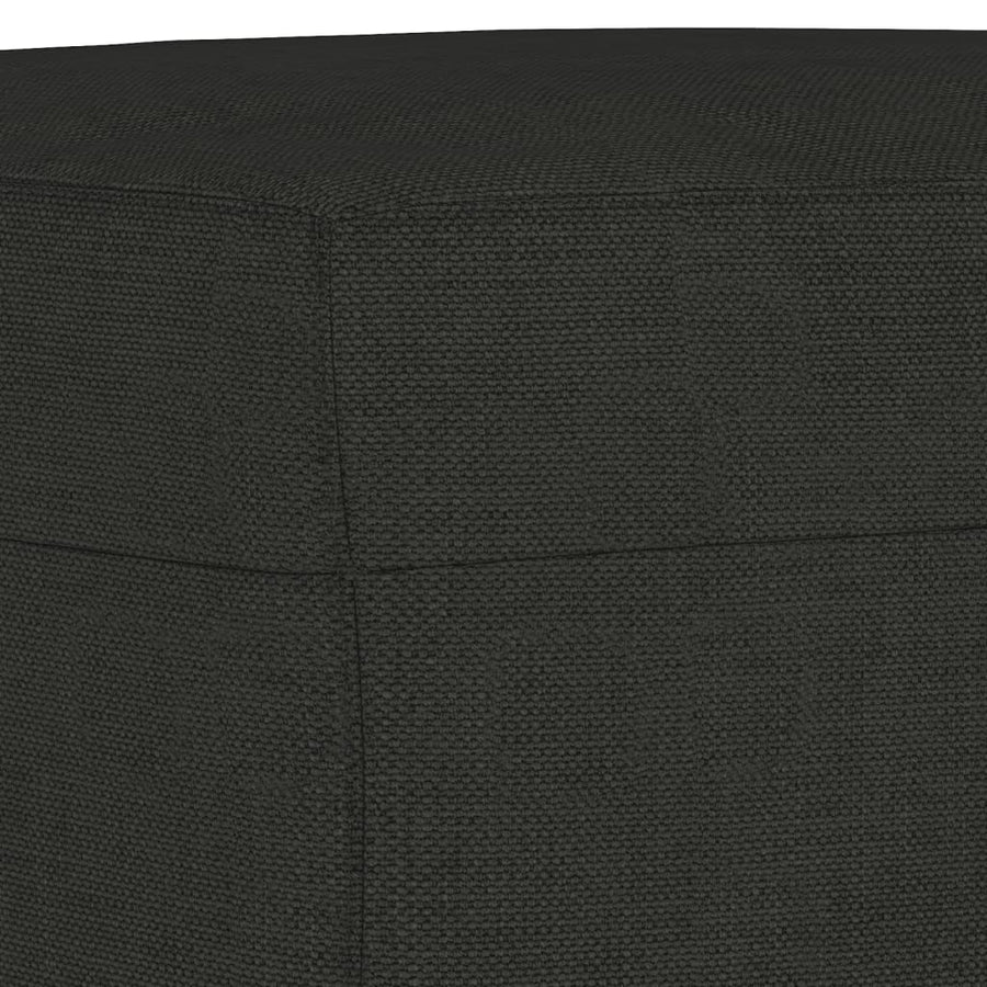 4-delige loungeset met kussens stof zwart