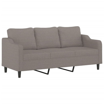 4-delige Loungeset met kussens stof taupe