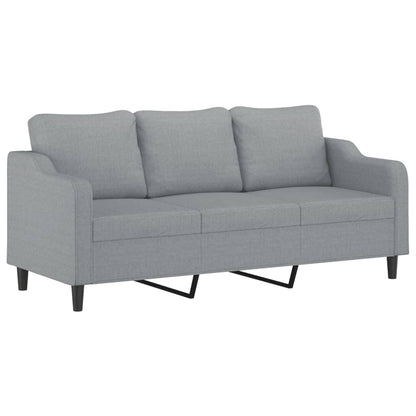 3-Delige Loungeset Stof Lichtgrijs met kussens