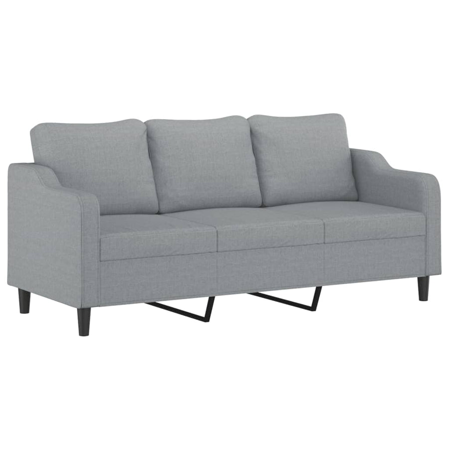 3-Delige Loungeset Stof Lichtgrijs met kussens