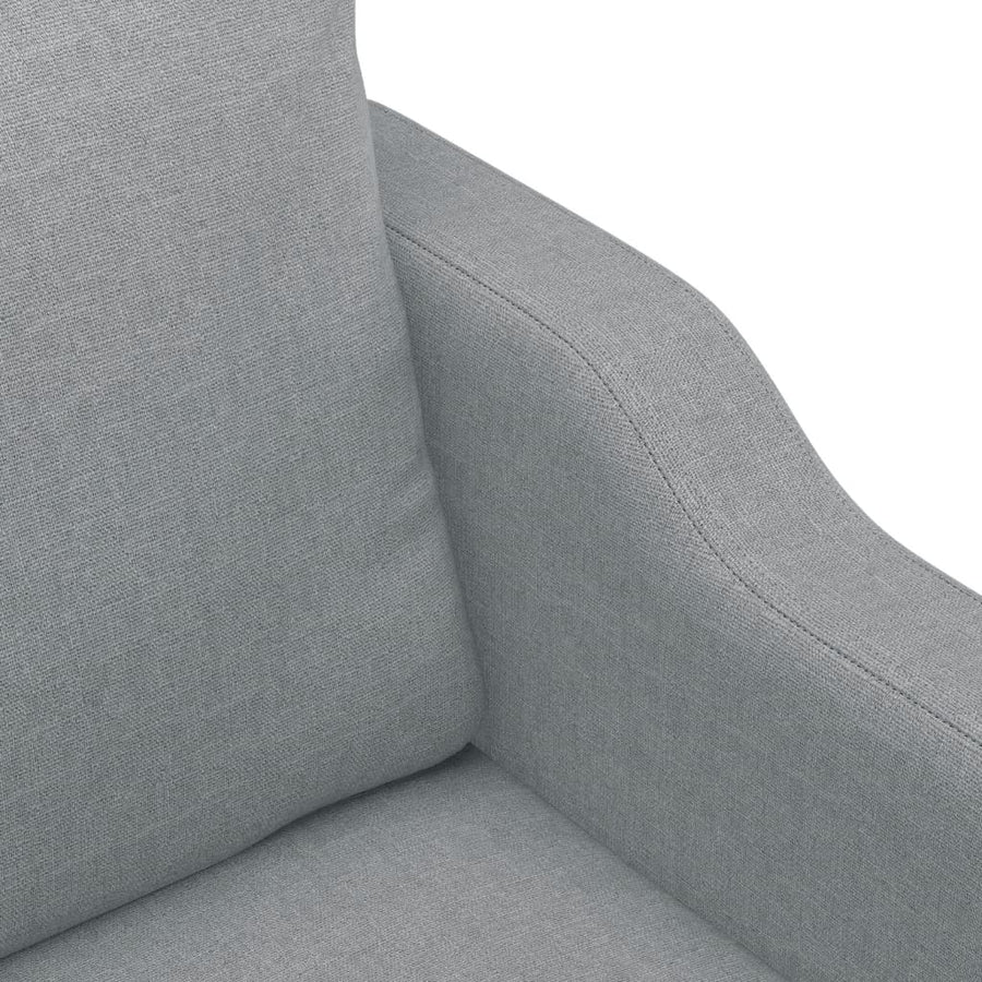 3-Delige Loungeset Stof Lichtgrijs met kussens