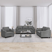 Loungeset 3-delig donkergrijs stof