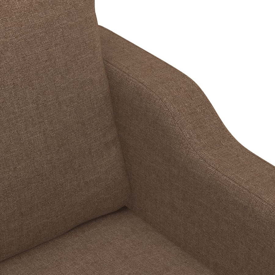 3-Delige Loungeset Stof Bruin met kussens