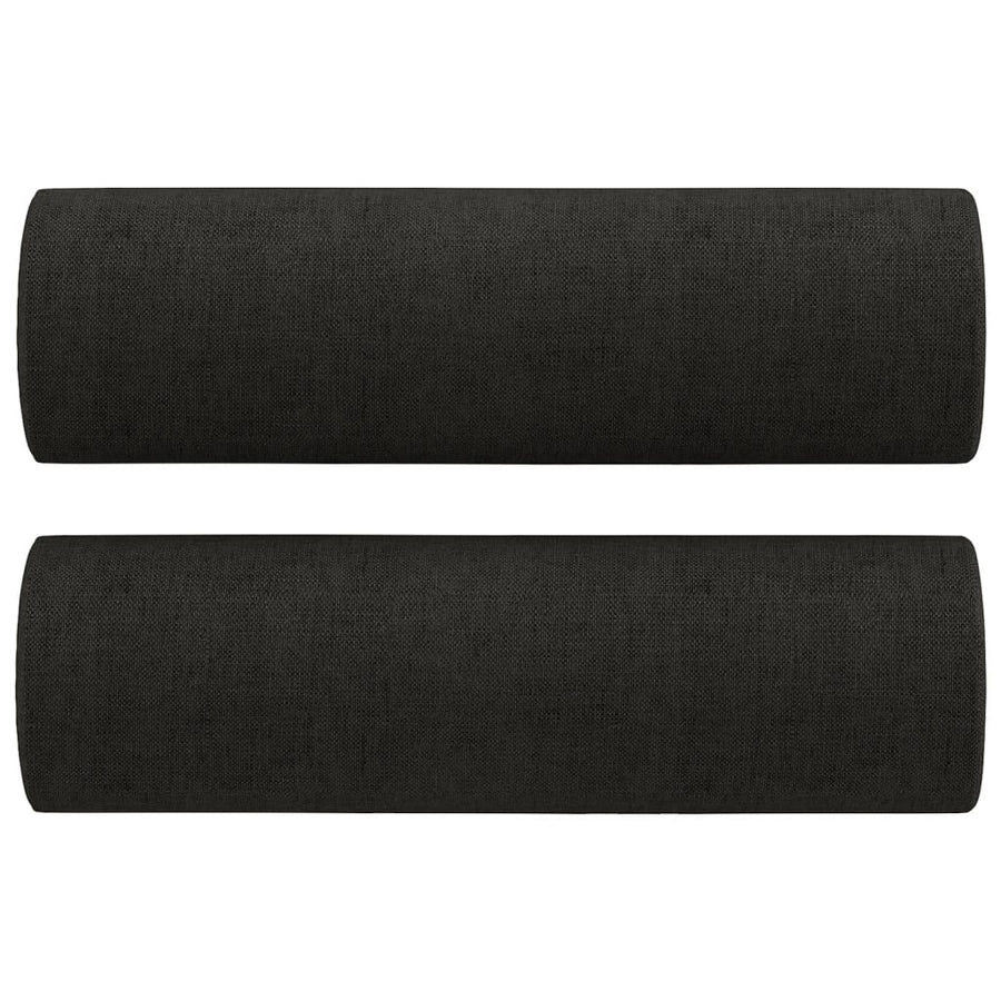 3-Delige Loungeset Stof Zwart met kussens