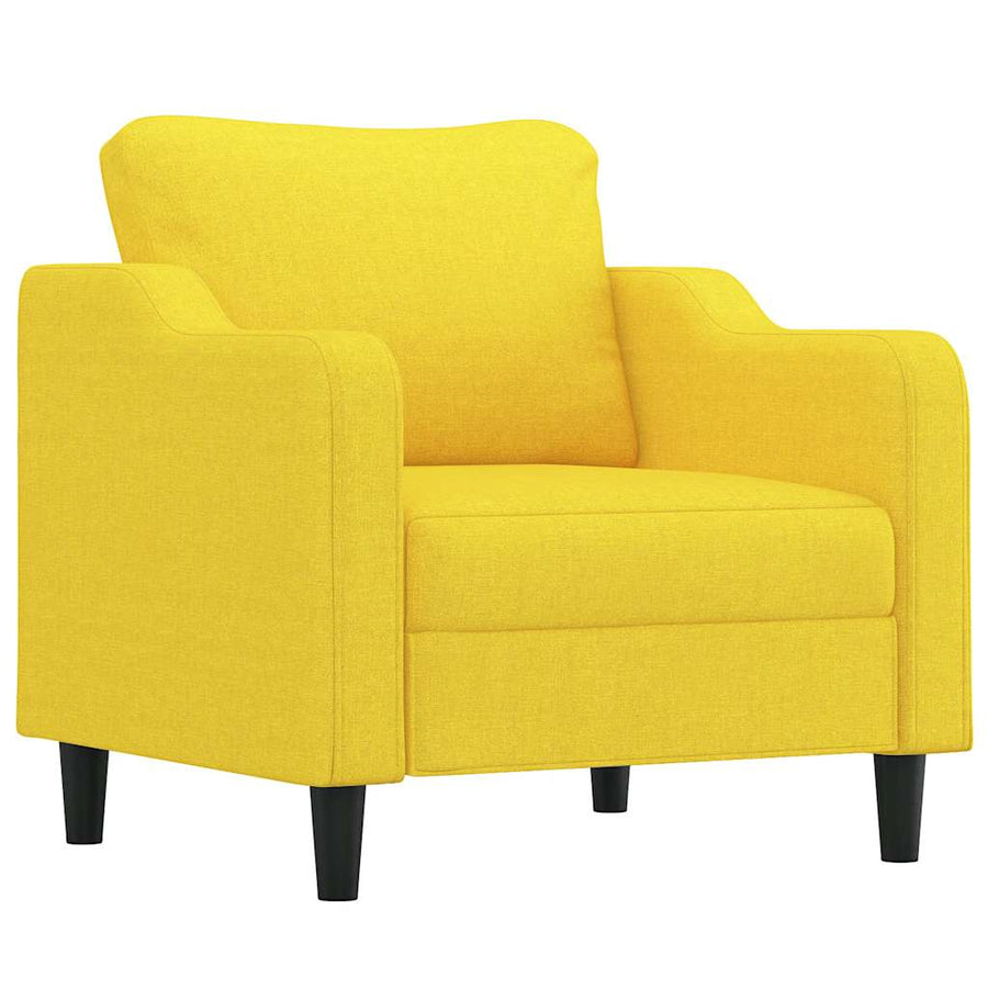 3-Delige Loungeset Stof Lichtgeel