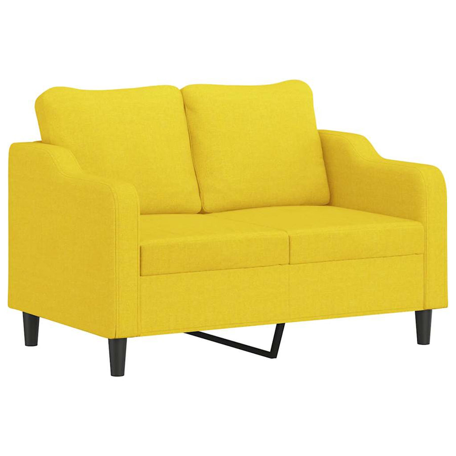 3-Delige Loungeset Stof Lichtgeel