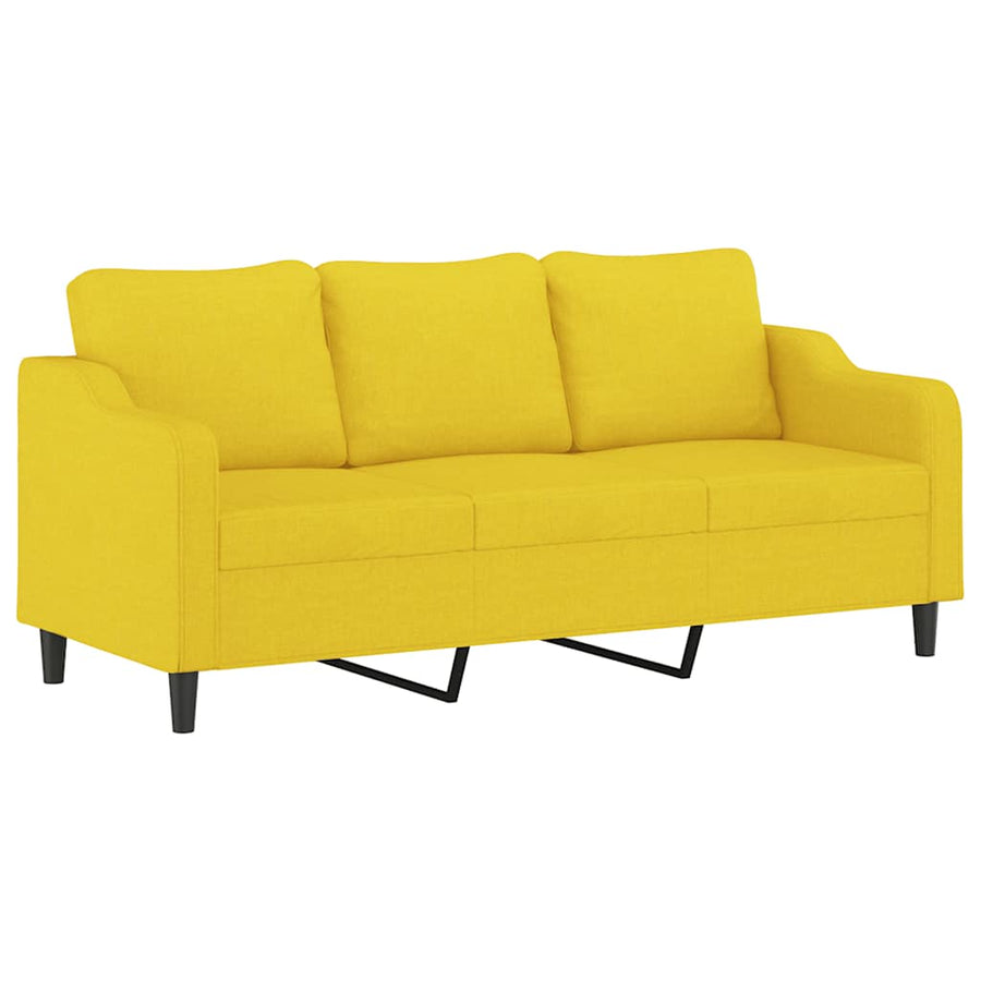 3-Delige Loungeset Stof Lichtgeel