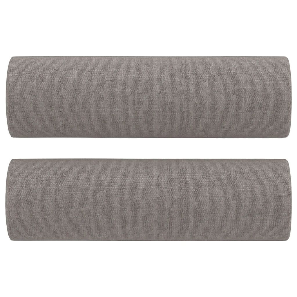 3-delige Loungeset met kussens stof taupe Taupe met kussens