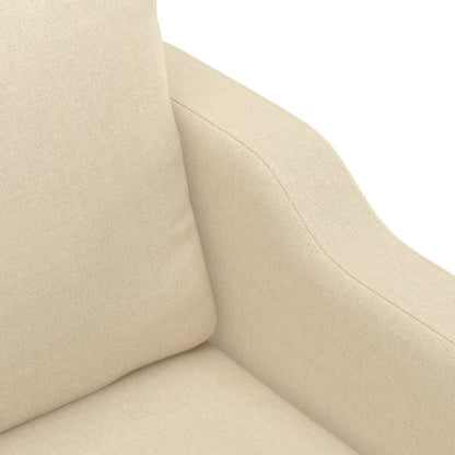4-delige Loungeset met kussens stof crèmekleurig