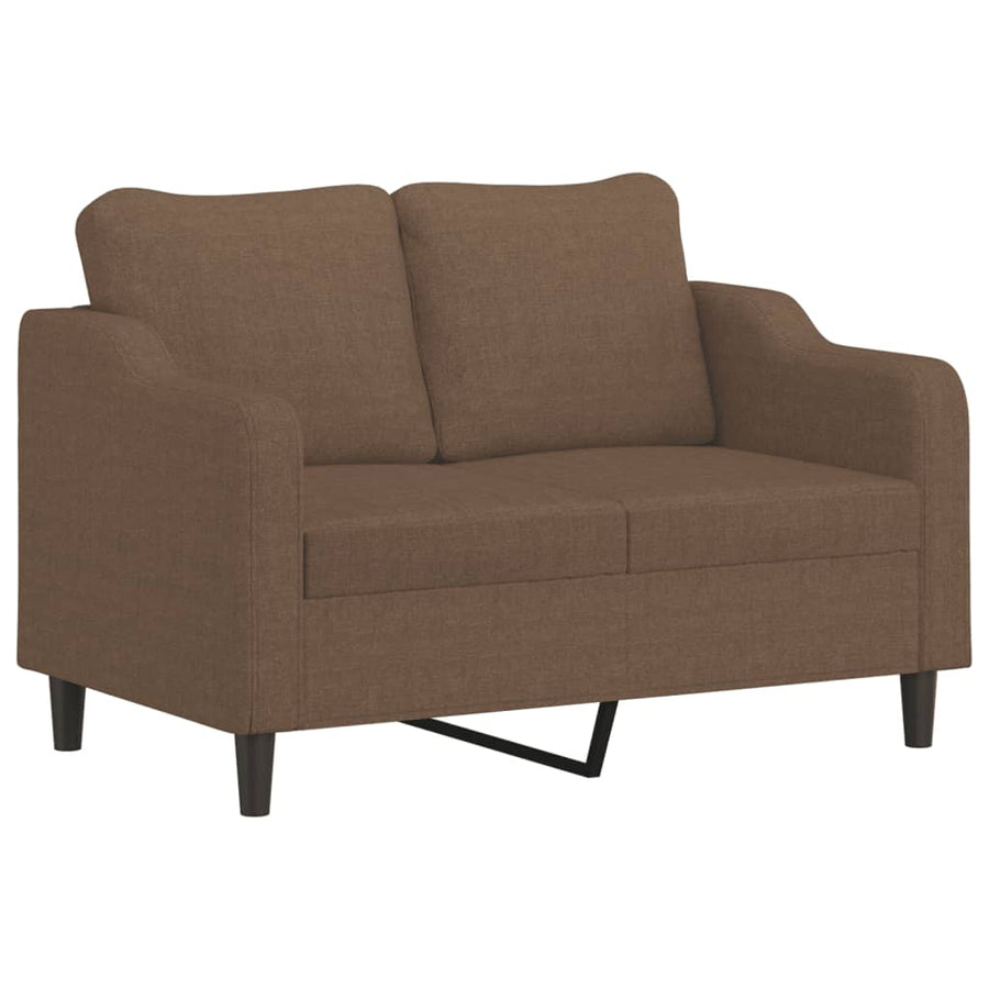 4-delige Loungeset met kussens stof bruin