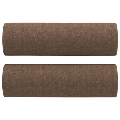 4-delige Loungeset met kussens stof bruin