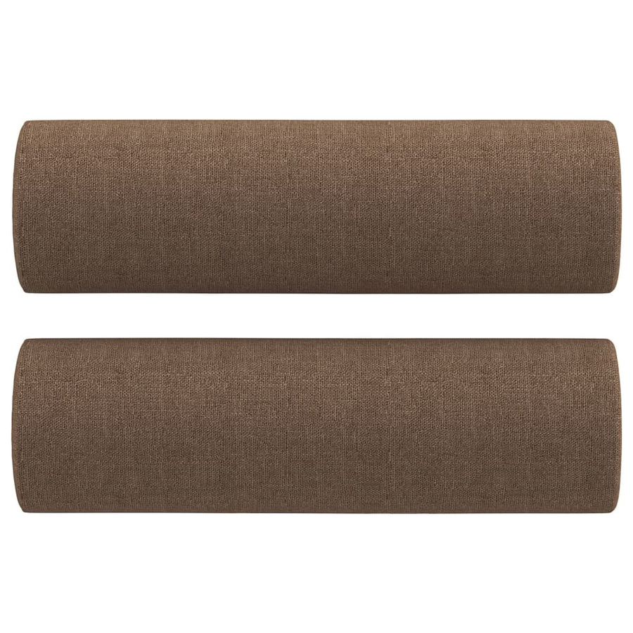 4-delige Loungeset met kussens stof bruin