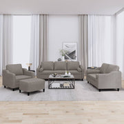 Loungeset 4-delig taupe stof