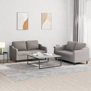 Loungeset 2-delig stof taupe 138x77x80 cm