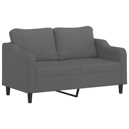 3-delige Loungeset met kussens stof donkergrijs