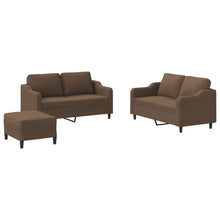 4-delige Loungeset met kussens stof bruin